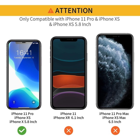 (3) count Tempered 9H Glass Screen Protector Cover for 5.8" iPhone 11 Pro X XS - Picture 4 of 9